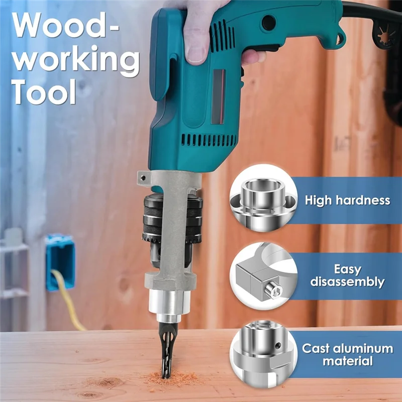

Square Hole Drill Bit Adaptor Square Hole Drill Bit Adapter Power Tool Accessory For Woodworkingabkw
