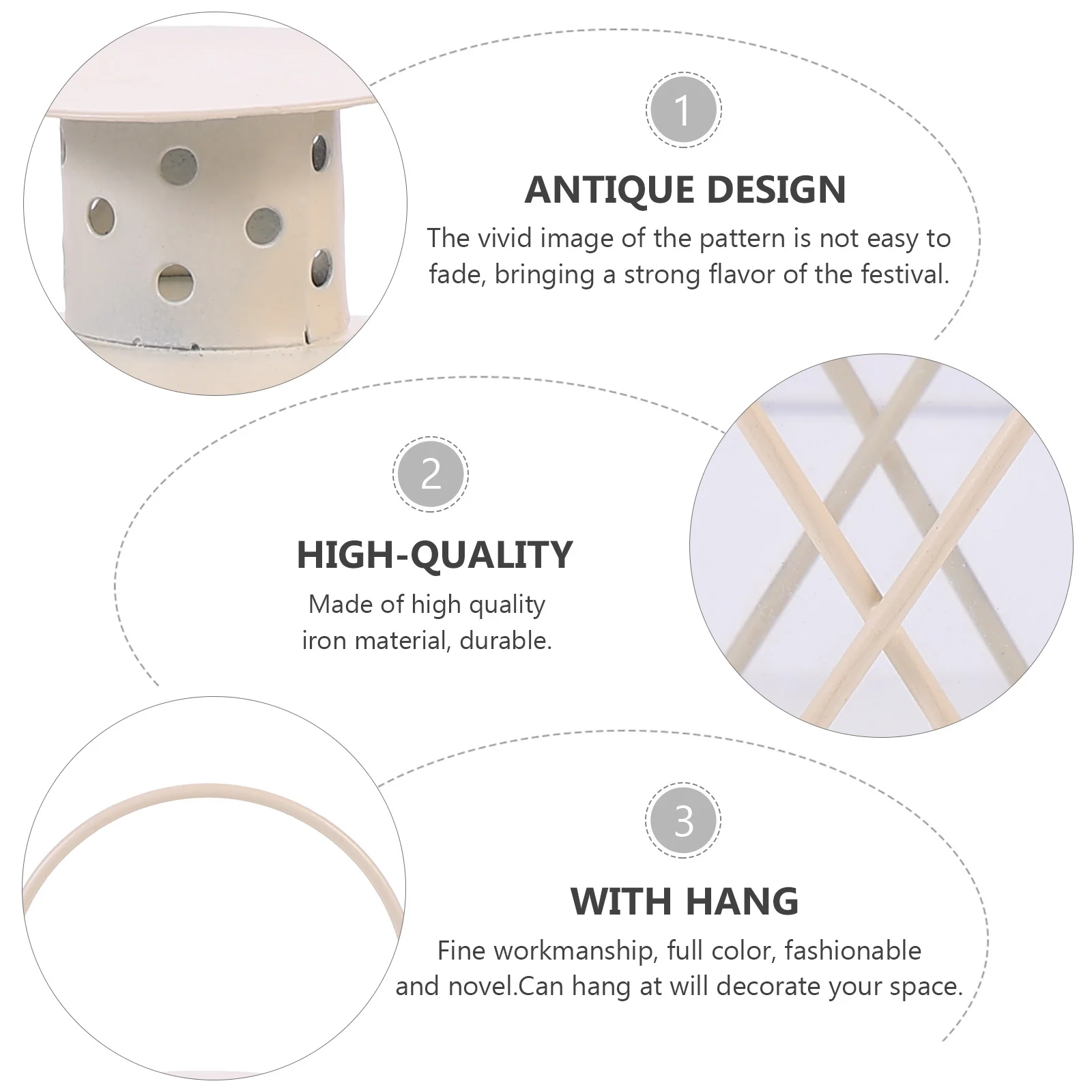 

Quality Iron Lantern Long Lasting Tabletop Ornament Perfect for Birthday Weddings Parties Lantern