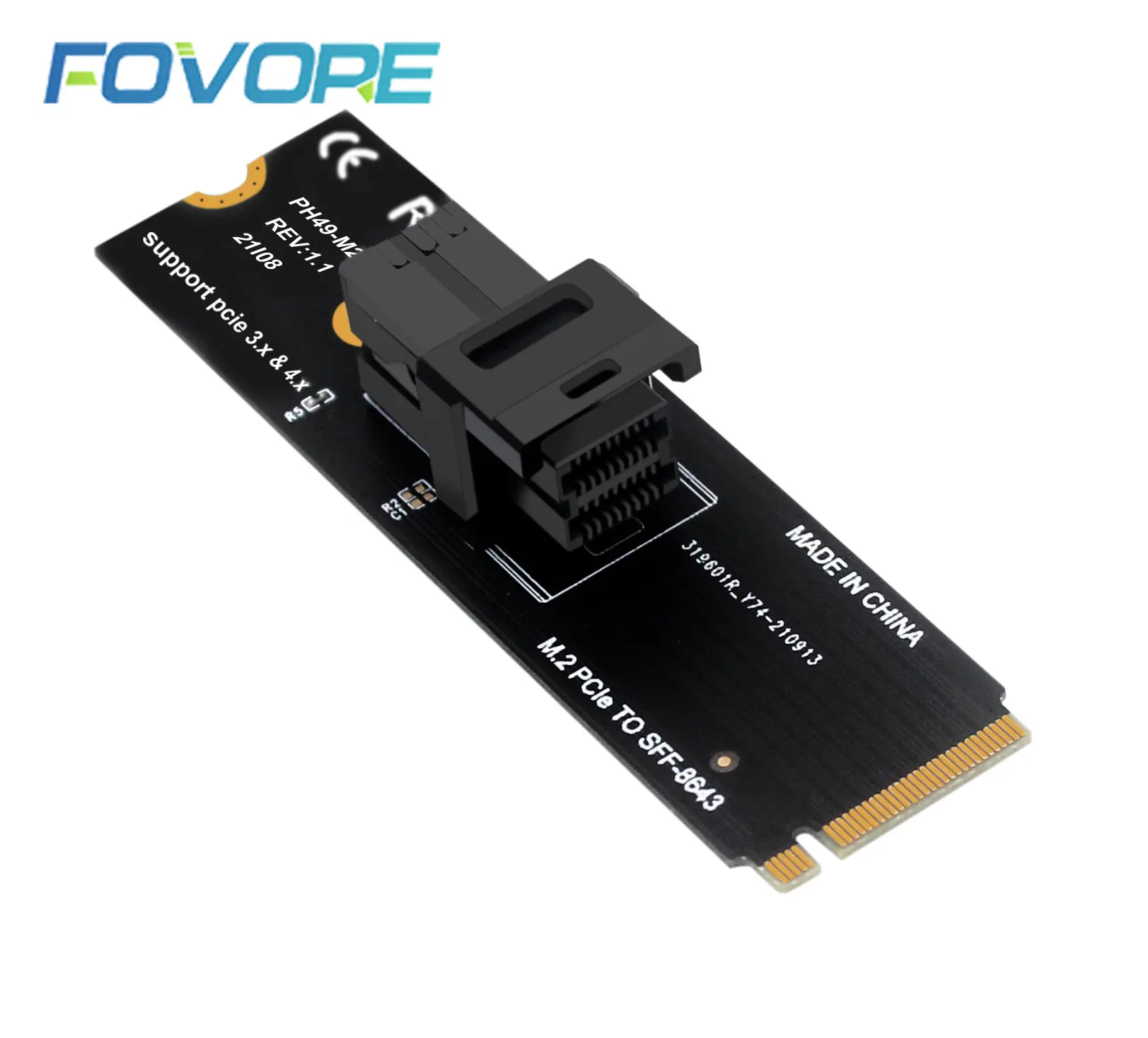 U.2 To M.2 Adapter - for 1 X U.2 PCIe NVMe SSD - M.2 PCIe X4 Host Interface - U.2 SSD - M.2 PCIe Adapter - U.2 Drive SFF8643