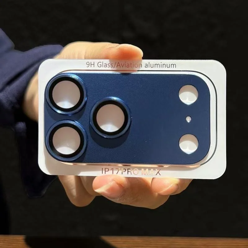 لون سبائك الألومنيوم حامي العدسة آيفون 17 برو ماكس البرتقال كاميرا معدنية غطاء الزجاج المقسى آيفون 17 برو غطاء حلقة العدسة #3