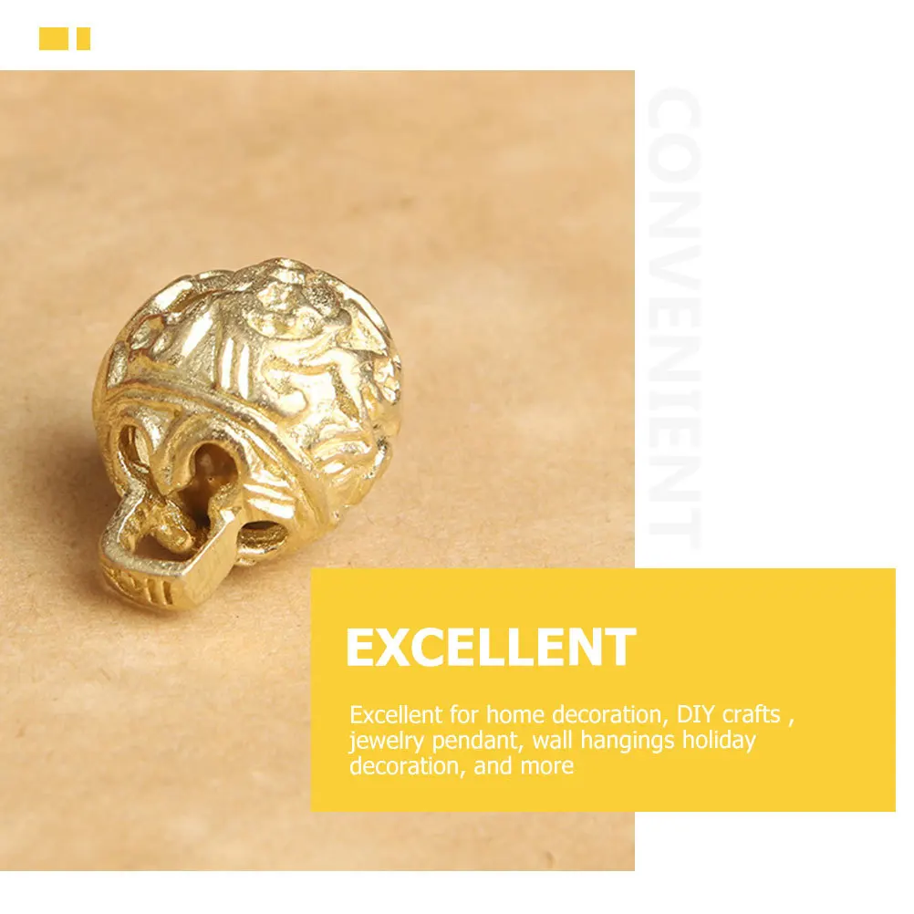 

10pcs Small Bell Keychain 12MM Brass Bright DIY Charms for Bracelet Necklace Key Chain Bag Wind Chime Holiday Decor Tiny Metal