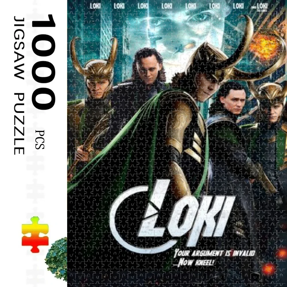 

Пазл-головоломка Marvel Loki Comics, 1000 деталей, для домашнего декора, для взрослых, семейные игры, напольные пазлы, развивающие игрушки для детей