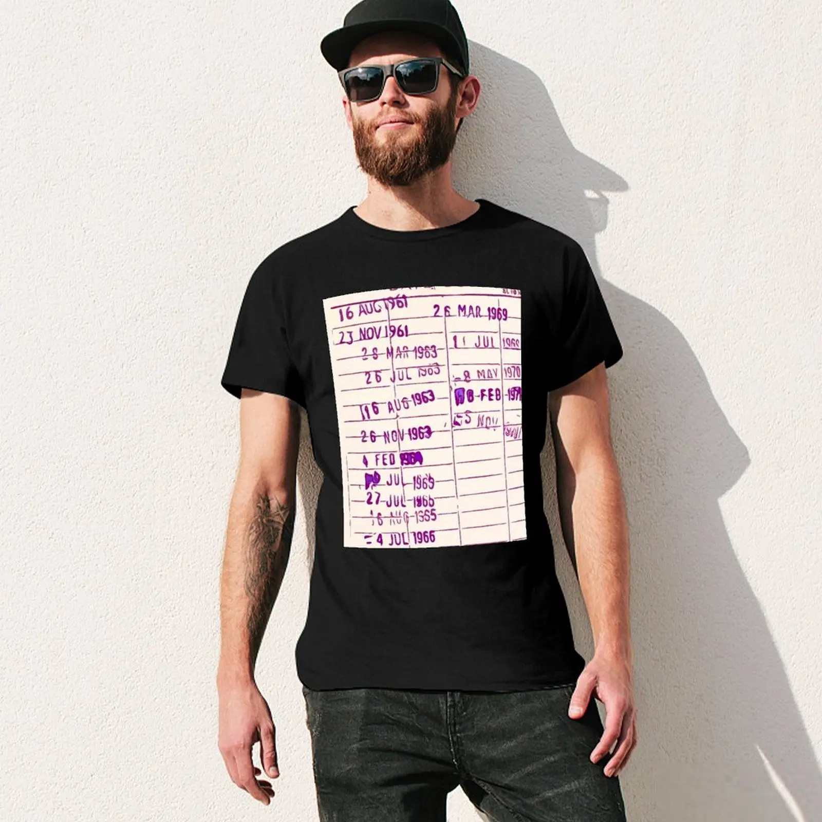 تي شيرت بطاقة قرض المكتبة تي شيرت رجالي فاخر تي شيرت شخصي تي شيرت رجالي طويل القامة