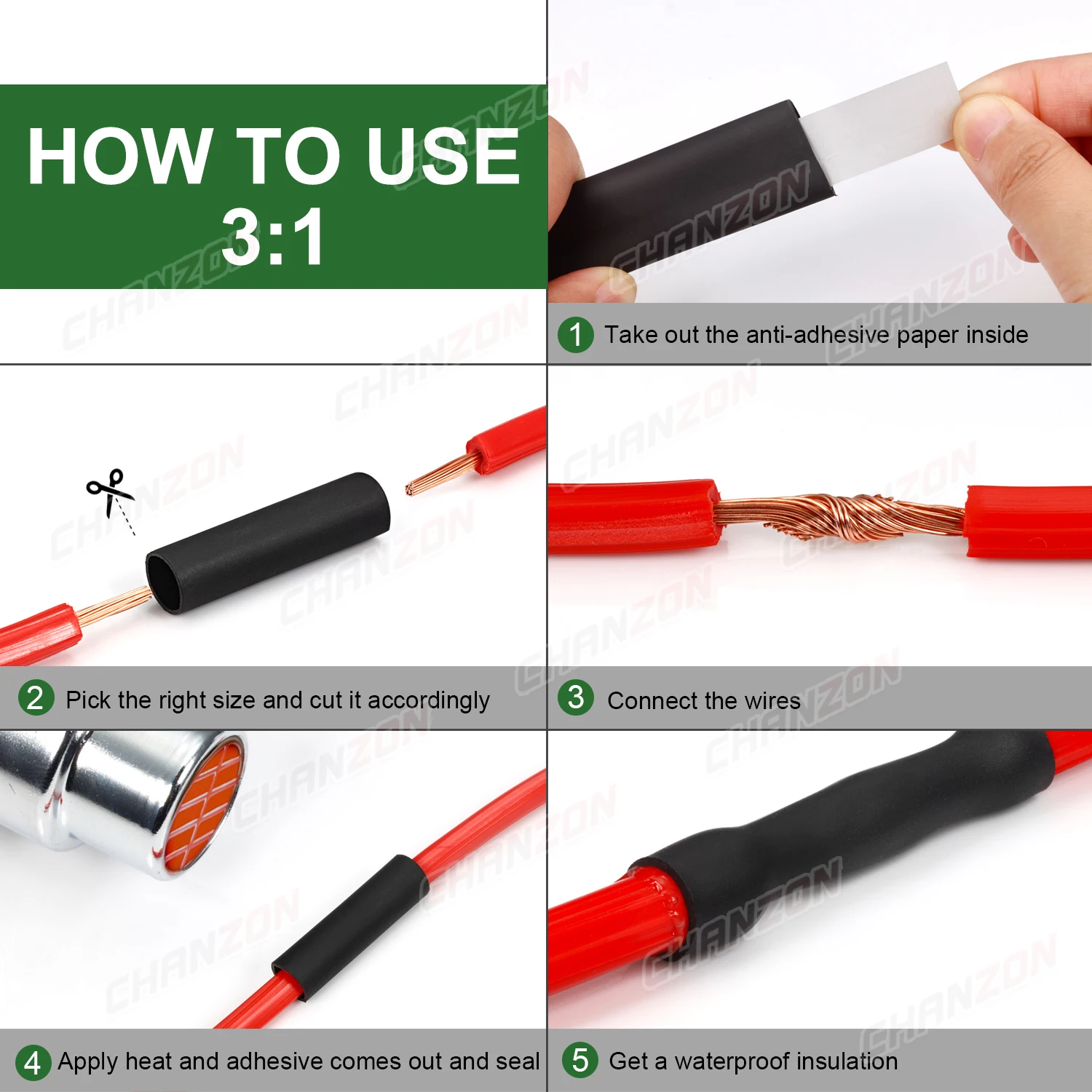 7 Colors 3:1 12.7-100mm Heat Shrink Tubing With Glue Double Wall Adhesive Lined Wire Tube Roll Marine Grade Cable Sleeve 1.22M