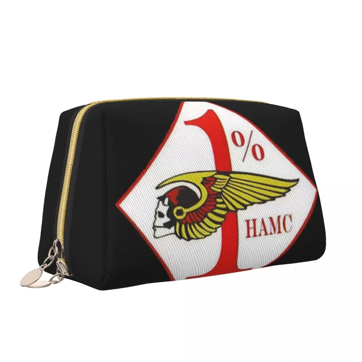 Motorcycle Logo Hells Angels Makeup Bag for Women Travel Cosmetic Organizer Cute Storage Toiletry Bags