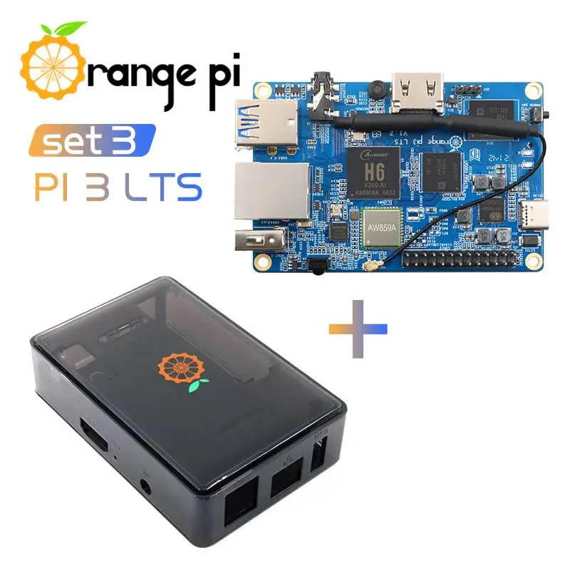 

Orange Pi 3 LTS + ABS Black чехол, HDMI + WIFI + BT5.0, компьютер с открытым исходным кодом, работает на Android 9,0/Ubuntu/ Debian OS