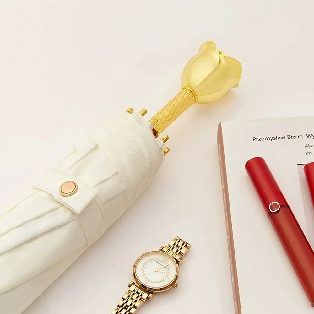 

Women Umbrella for Rain Windproof Fancy Luxury Princess Rose Umbrellas as Girlfriend Wife Valentine's Day Gift