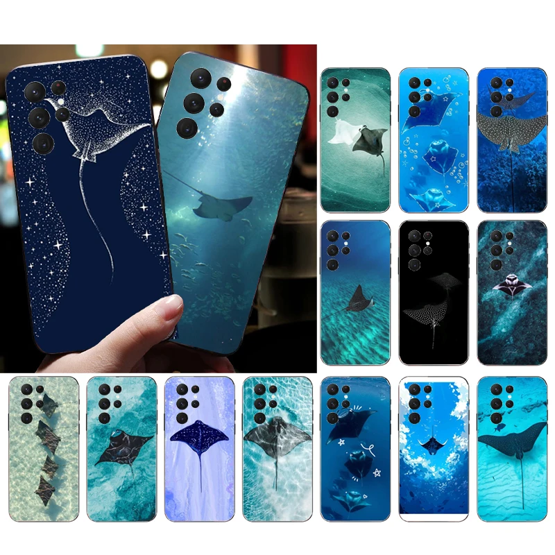 Capa de telefone Manta Ray para Samsung Galaxy S25 S24 S23 S22 S21 Ultra S24 S23 S22 S21 S25 Plus S24 FE