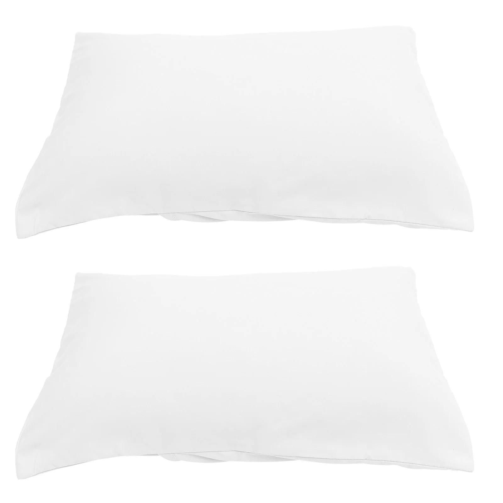 2 Pcs Children Pillow Cover Microfiber Carded Travel Envelope Solid Color Children's Cases Pack White