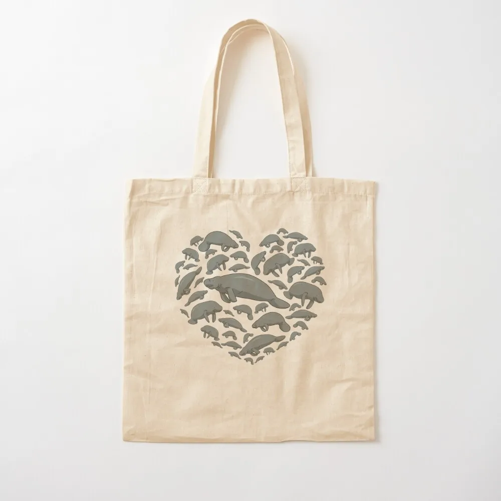 I Love Manatees Shirt Women Manatee Gift Men Floaty Potato Tote Bag shopping bags foldable Shopper bag Gift bag