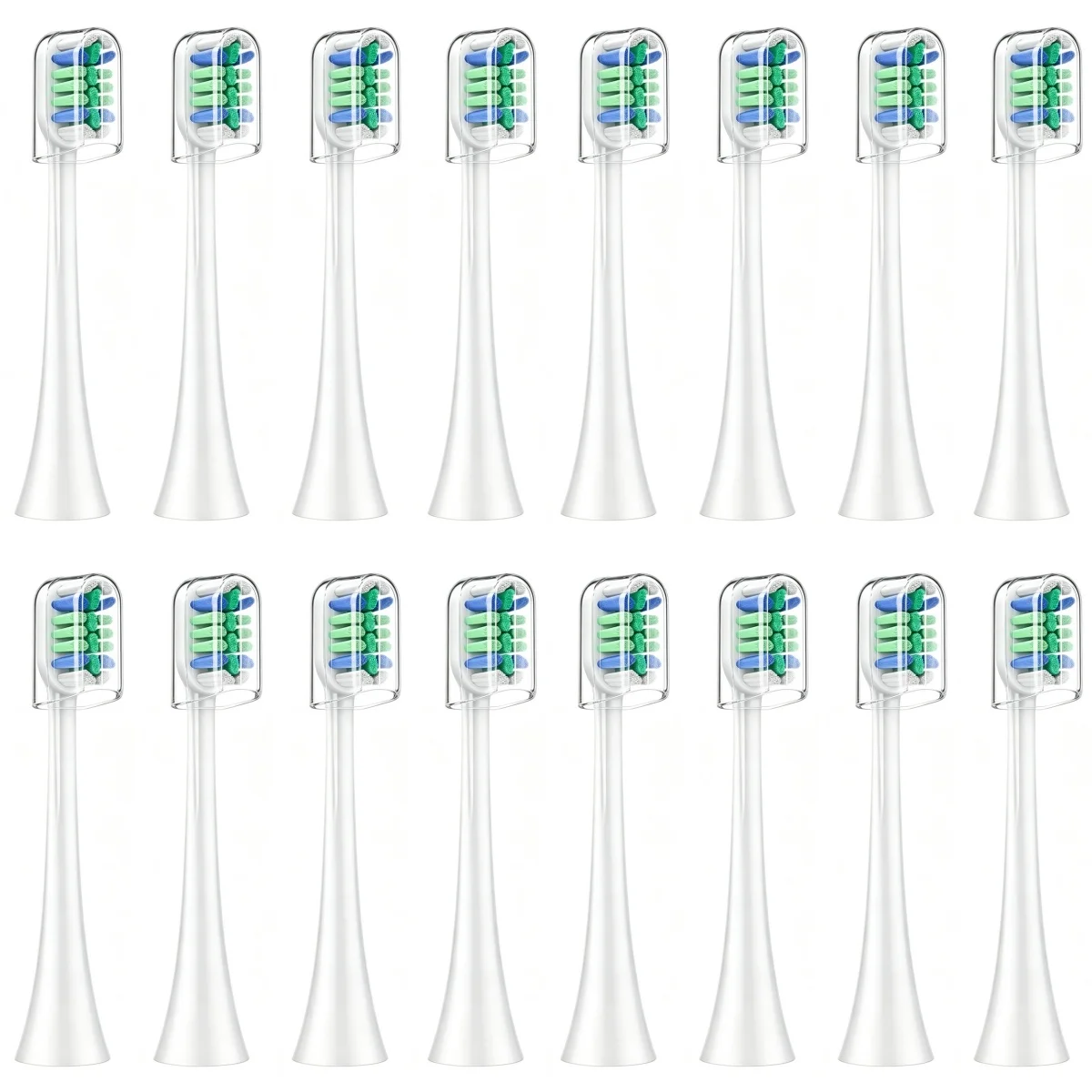 Electric Toothbrush Replacement Heads Compatible with Philps Sonic Care HX3/HX6/HX9 Series Models, With Hygienic Caps