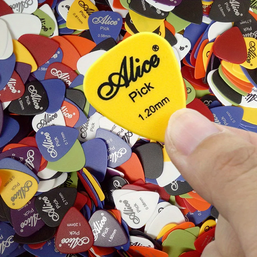 50pcs Alice Guitar Picks Bulk Matte Colorful Plectrums 0.58/0.71/0.81/0.96/1.2/1.5mm Thickness Premium ABS for Acoustic JXB