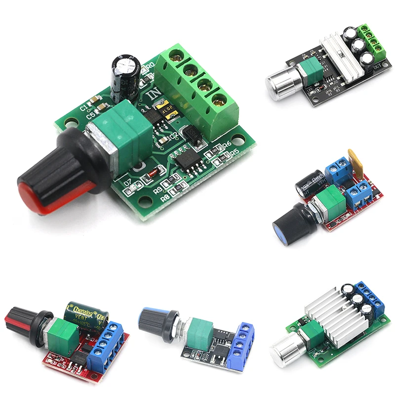 New-PWM DC Motor Governor 2A 3A 5A 10A 90W Speed Control Switch Function 1803BK 1203BK Adjustable Module Switch Function