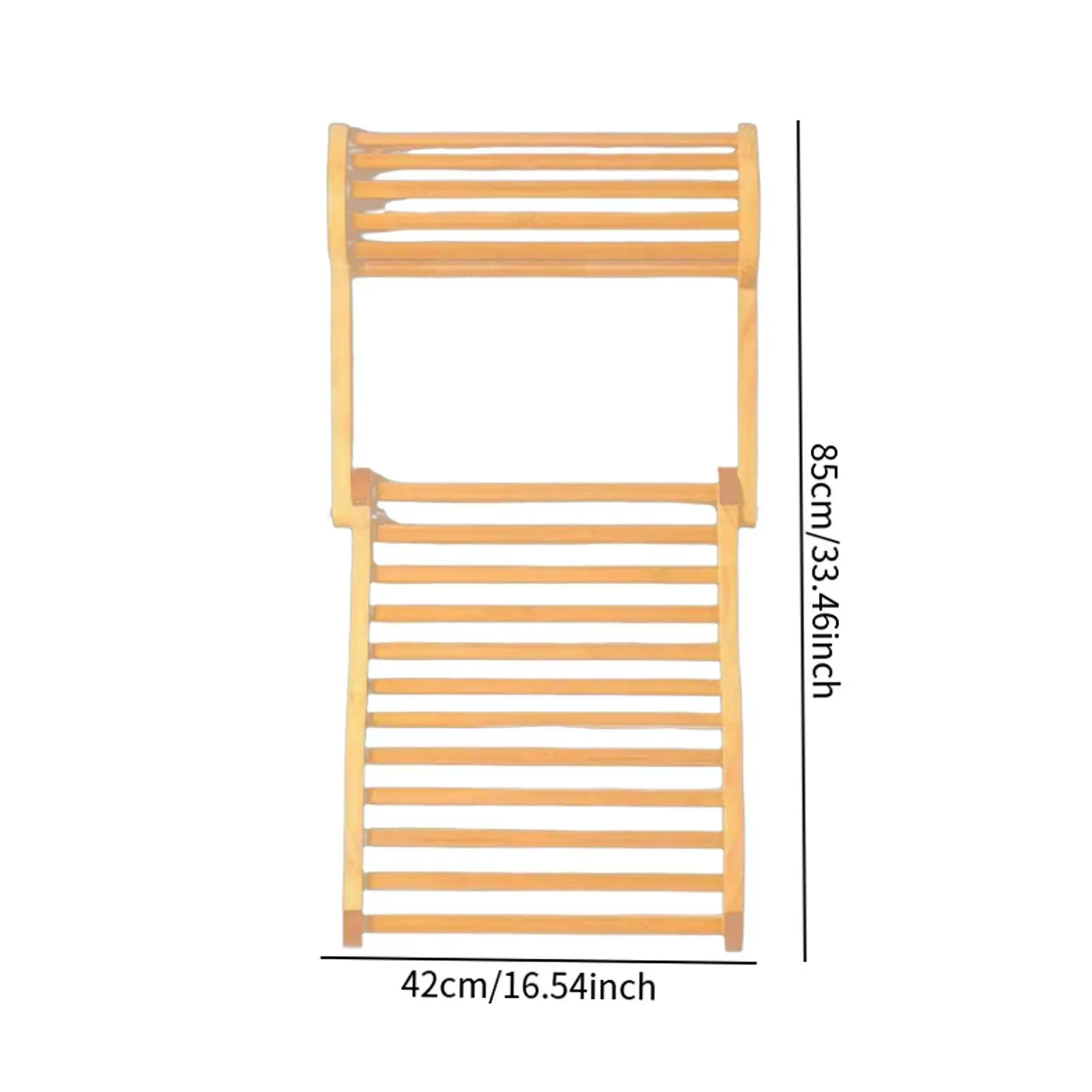 Sauna Backrest with Headrest Wooden Ergonomic S Shape Slip Resistant Indoor Bathing Accessory for Steam Room Spa