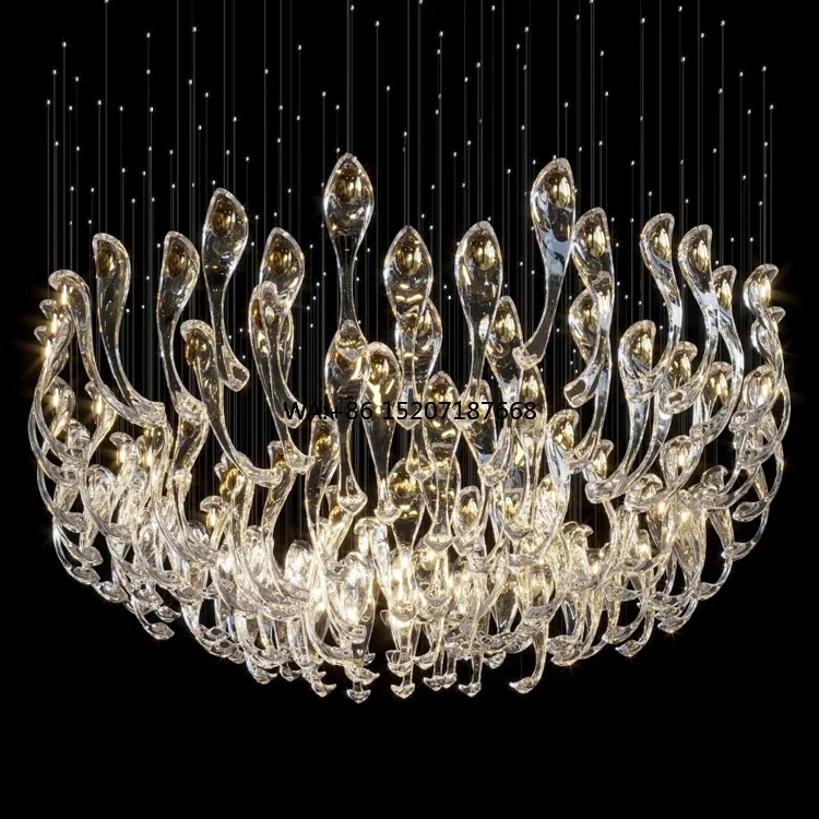 

Custom Modern LED Light for Hotel Lobby Villa or Staircase Copper with Oval Shape Decorative Project