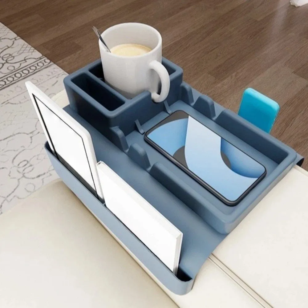 

Многофункциональный поднос-органайзер для дивана: силиконовый, нескользящий, экономит место, для хранения и перекусов