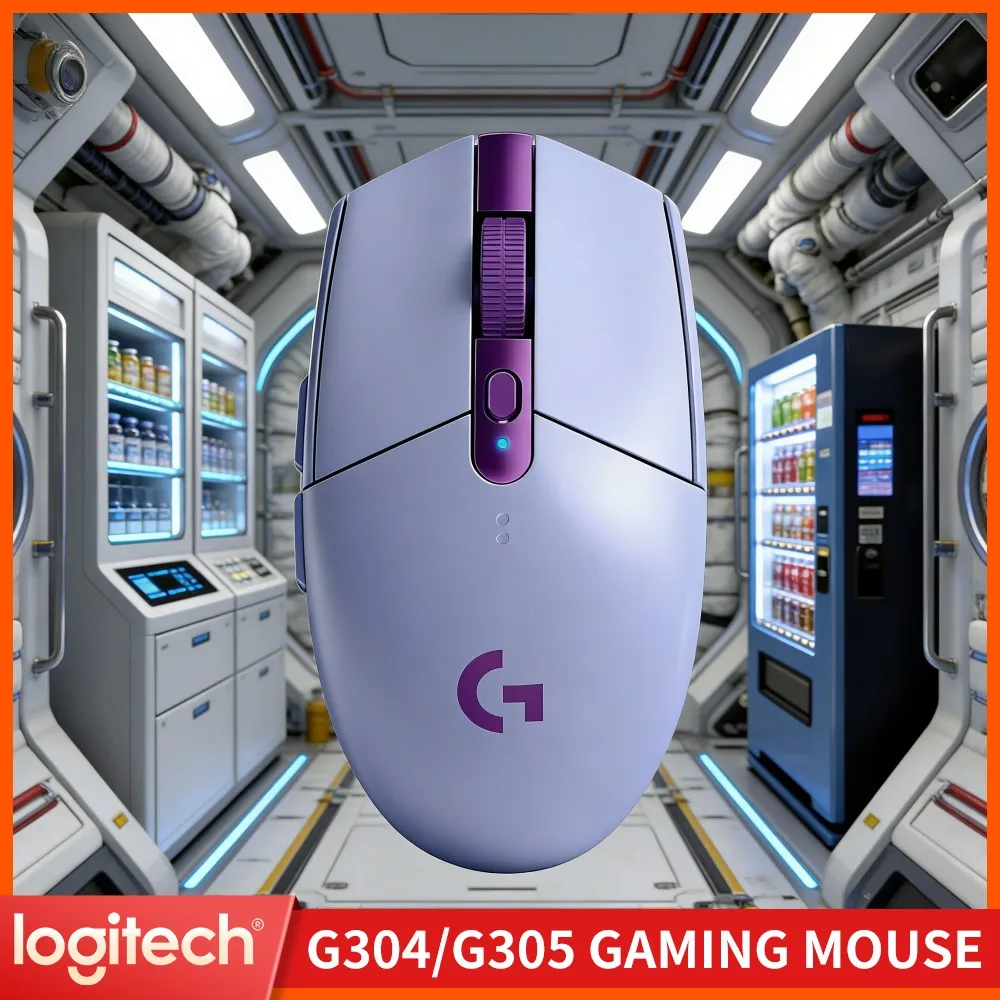 Logitech G305 Wireless LIGHTSPEED Mouse, 12000 DPI HERO, 6 Programmable Keys, 250H Battery, 99G Lightweight, PC Mac Gamers