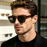 CATERSIDE Retro Round Men Sunglasses Punk Propionic Acid Pin Temple Luxury Sun Glasses Women Sports Leisure Party Eyewear UV400 - Image 3