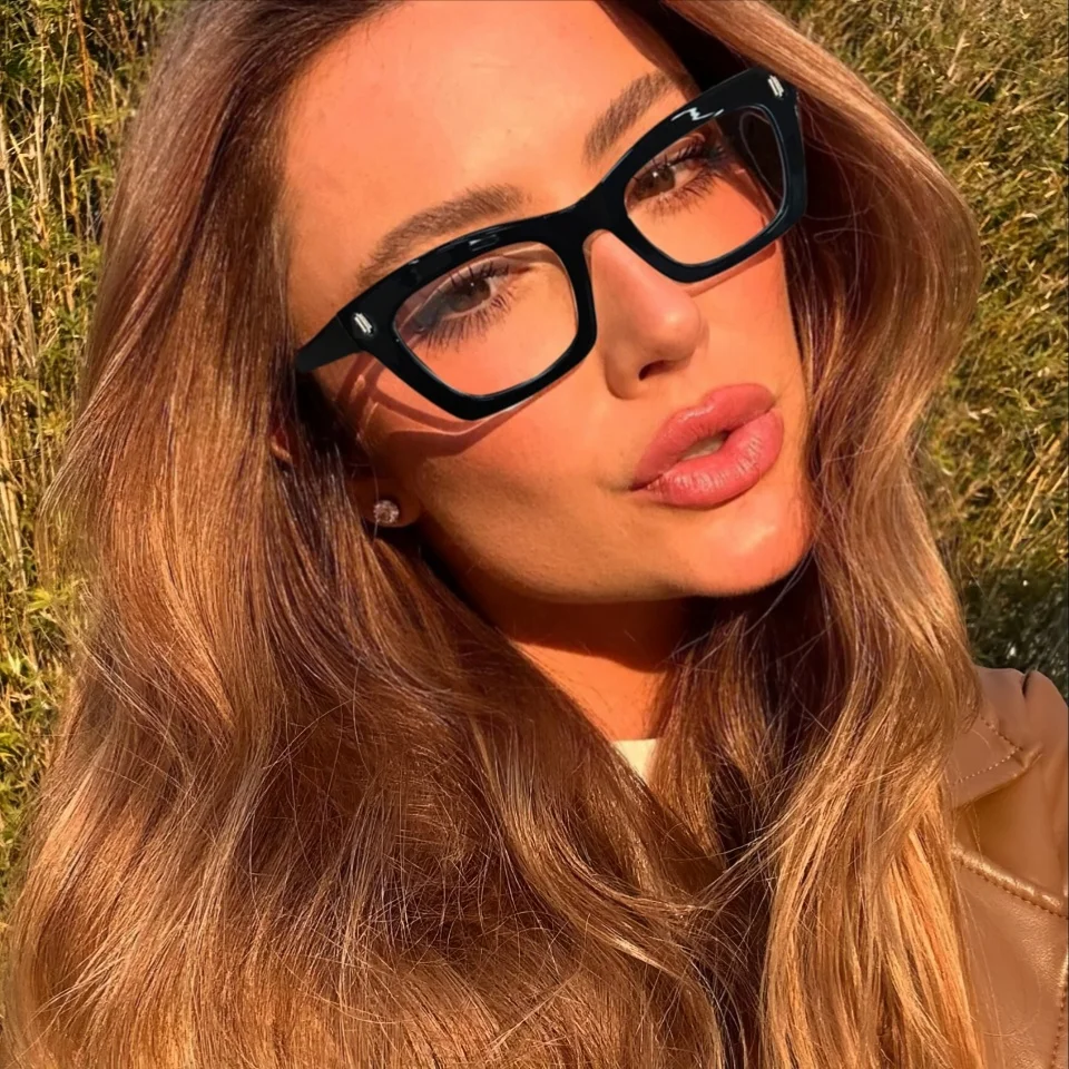 Fashiona Oversized Cat Eye Frame Men‘s And Women’s Daily Computer Reading Office Decoration Optical Prescription Glasses UV400