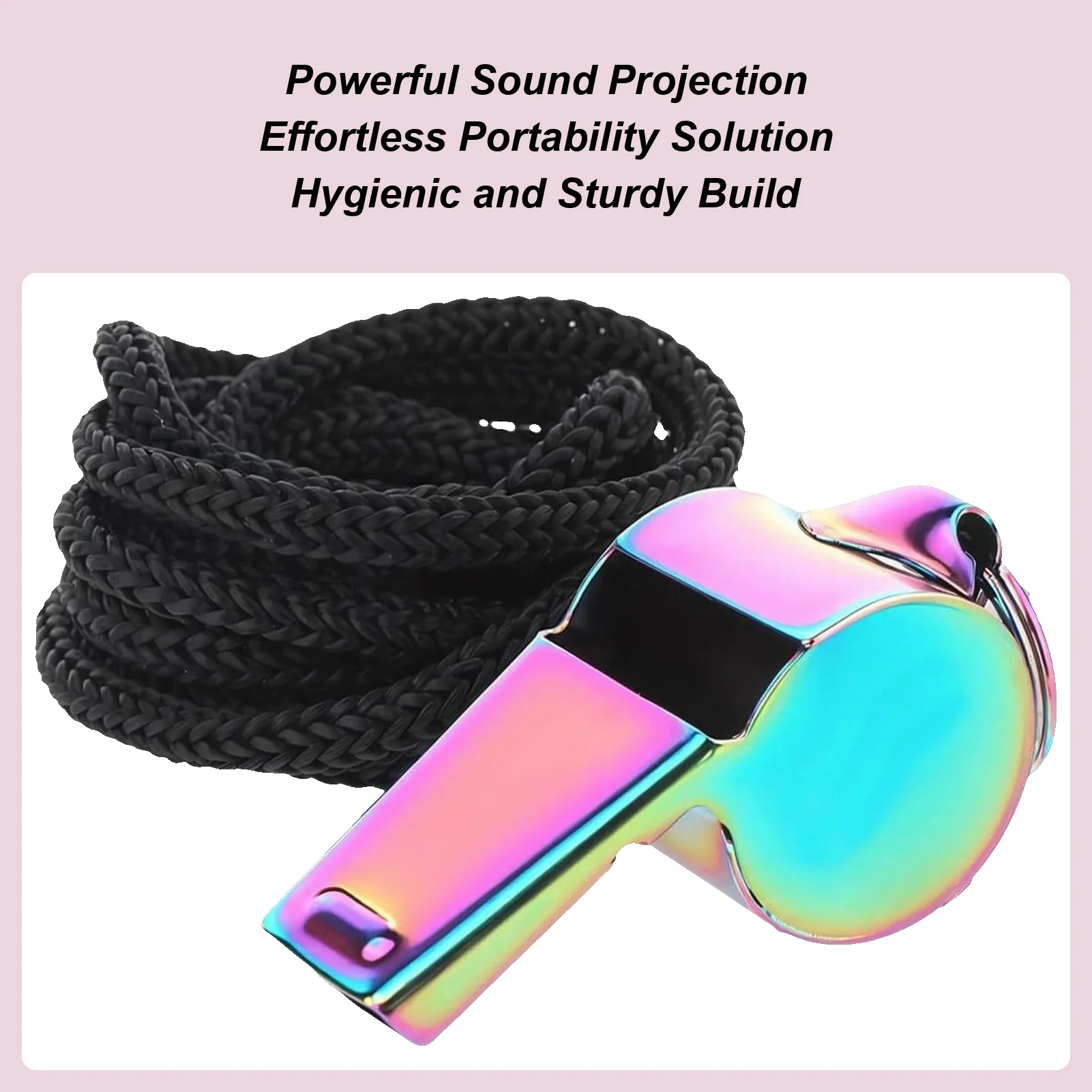 

Свистки для тренеров, свистки из нержавеющей стали со шнурком для тренеров, товары для улицы с громким четким звуком для судей