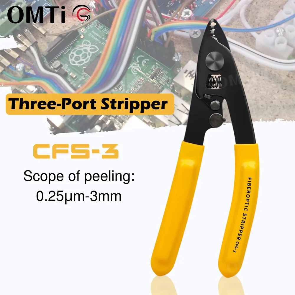 

OMTiG CFS-3 Three-Port Fiber Optical Stripper Pliers Wire Strippers For FTTH Tools Optic Stripping Plier Tool