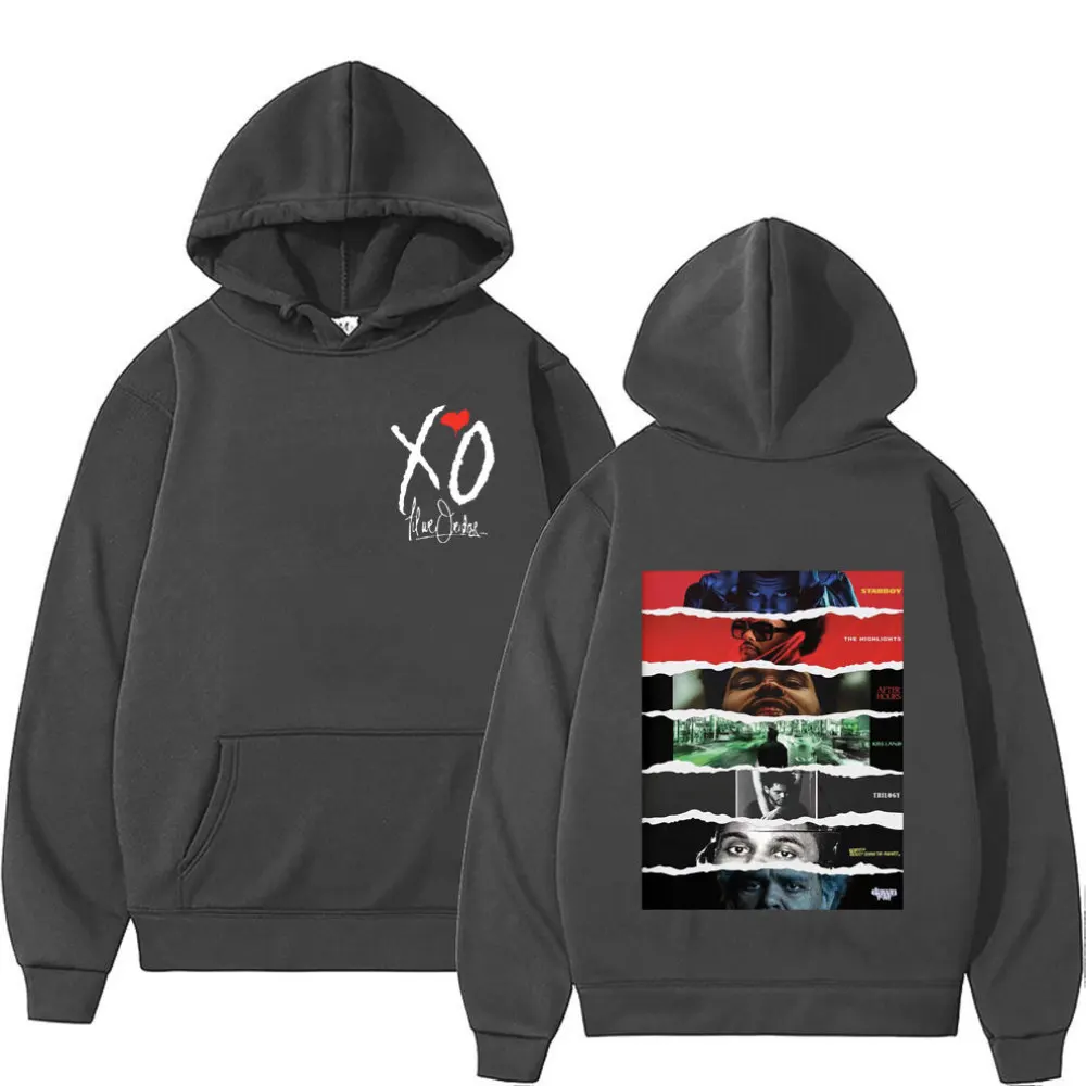 The Weeknd XO All Album Covers poster Graphic Hoodies Men Fashion estetica Pullover felpa con cappuccio Unisex Casual felpe oversize