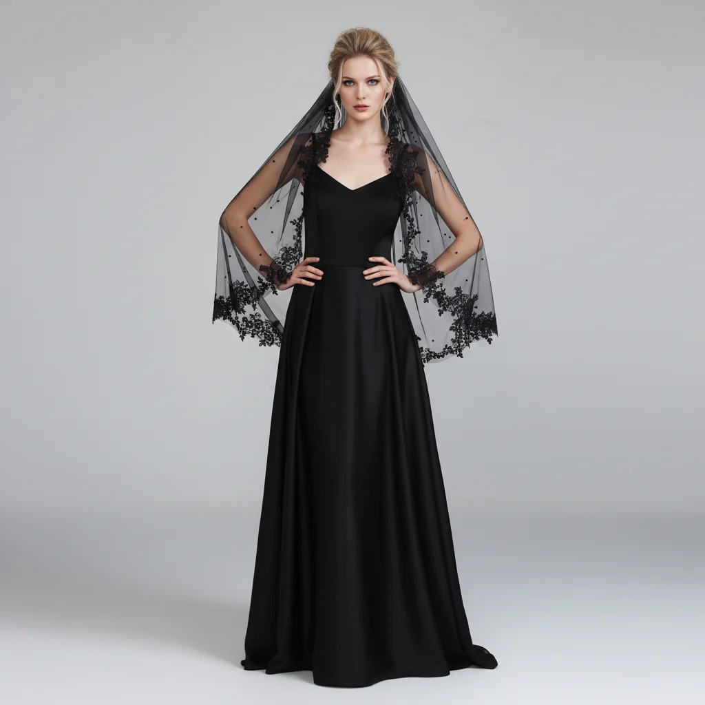 

Соборная свадебная фата с кружевной отделкой, фата черного, белого цвета слоновой кости, свадебный аксессуар, свадебное платье разных размеров G82