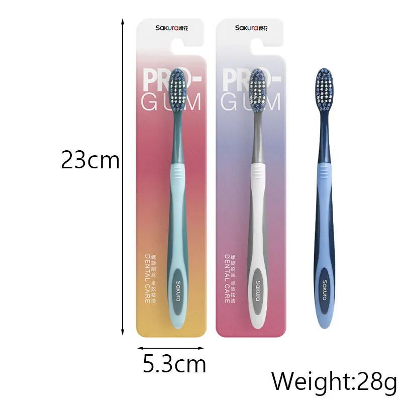 Medium Hard Spiral Brush Wire Adult Toothbrush High-density Plant Hair Couple Travel Toothbrush Set Clean Teeth Mouth Every Day