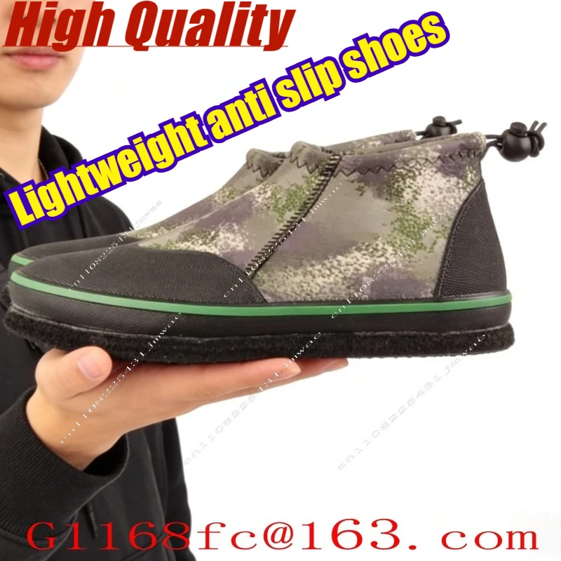 Professional Fishing Shoes for Sea Fishing, Non-Slip Steel Spikes, Felt Sole, Rock Fishing Shoes for Men and Women