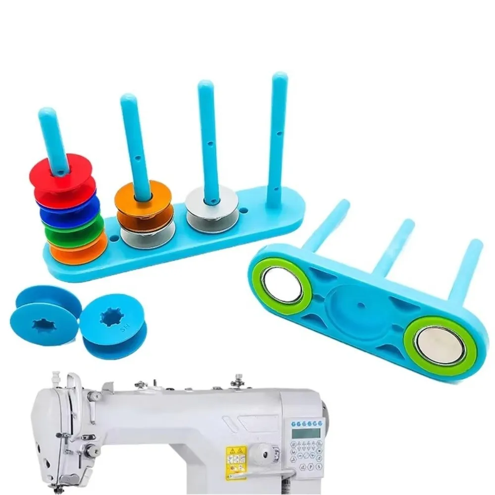 Plastic Magnetic Bobbin Holder 5 Column Compact Sewing Machine Bobbin Holder Magnetic Adsorption High Efficiency