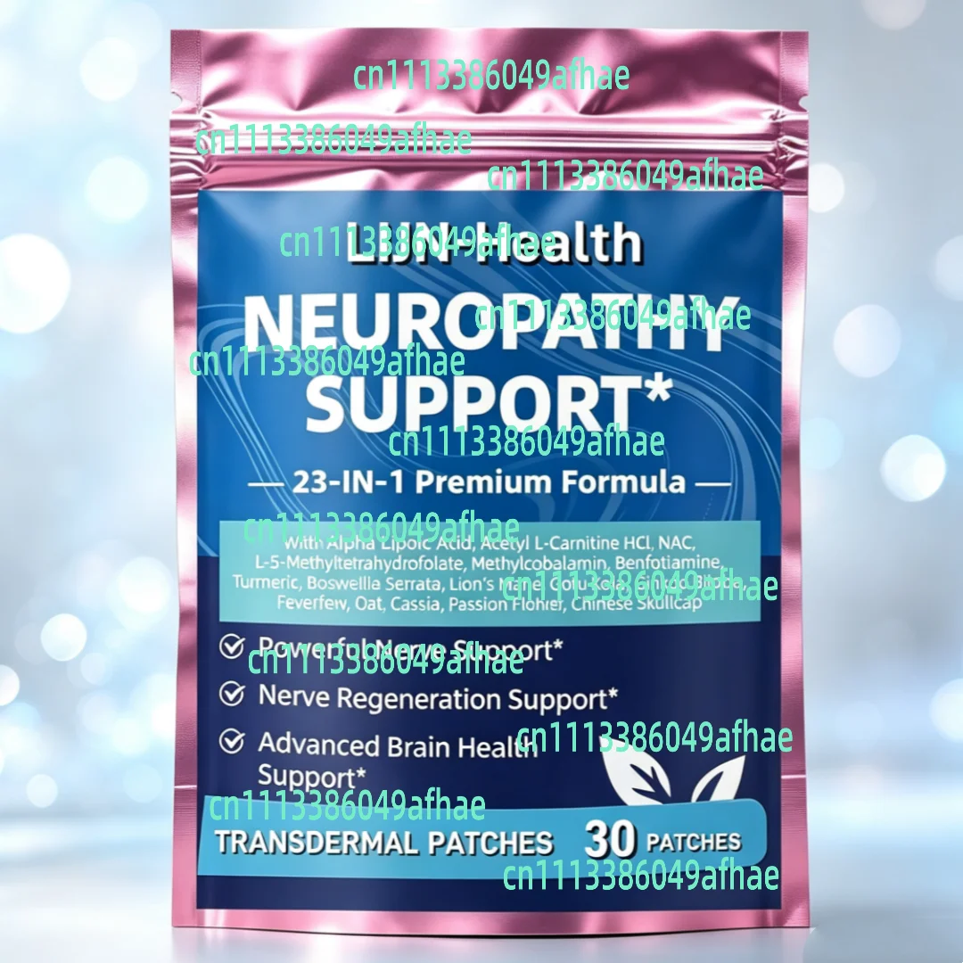 30 Patches Neuropathy Support Transdermal Patches With R-alpha Lipoic Acid, L-carnitine, Nac For Nerve, Antioxidant,metabolic
