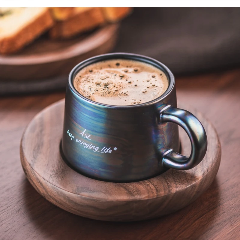 

high-end ceramic 300ml frosted black men's mug men