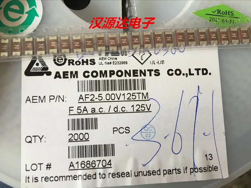 100pcs/lot AF2-5.00V125TM N 5A 125V 2410 AEM chips Electronic new