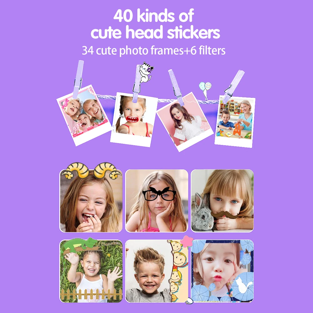 Wielofunkcyjna Kamera Zabawka Przenośna Mini Kamera Wideo ze Smyczą Dziecięca Kamera Selfie Zabawka Ładowanie USB dla Dzieci Prezenty Świąteczne