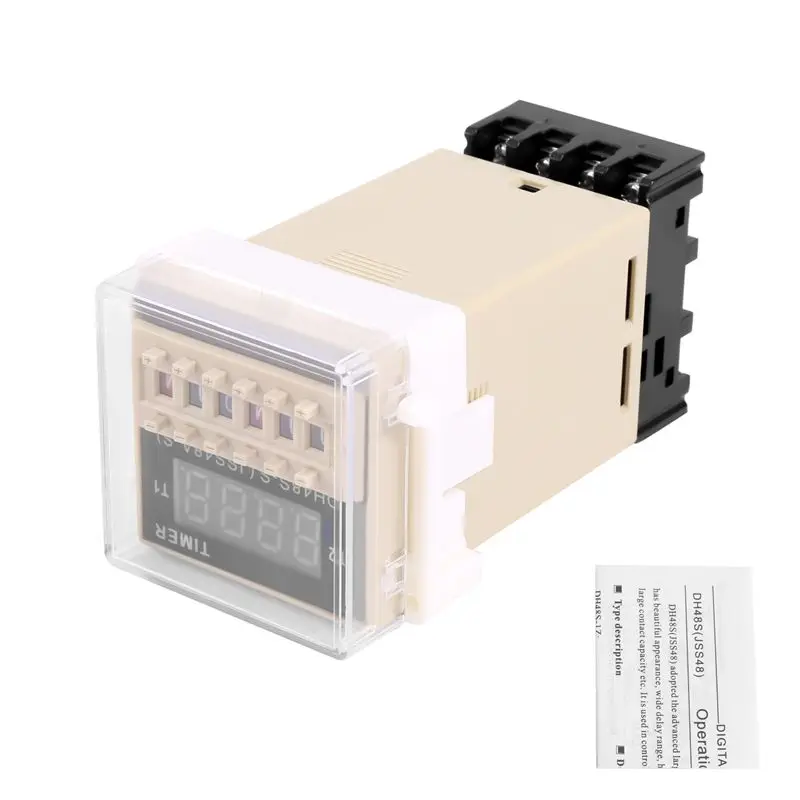 AS60-AC 220V 5A Programmable Double Delay Relay Device Tool DH48S-S