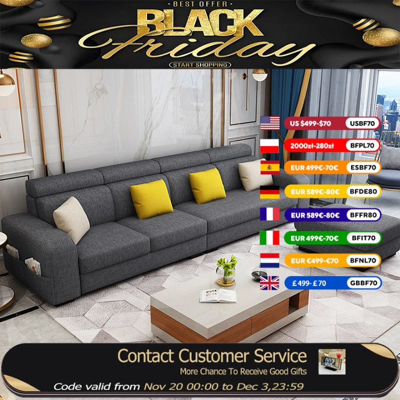 

Европейский диван для гостиной, элегантный двухместный диван, деревянный современный роскошный диван-пуфы, модуль с подсветкой, гибкая мебель Divano Soggiorno