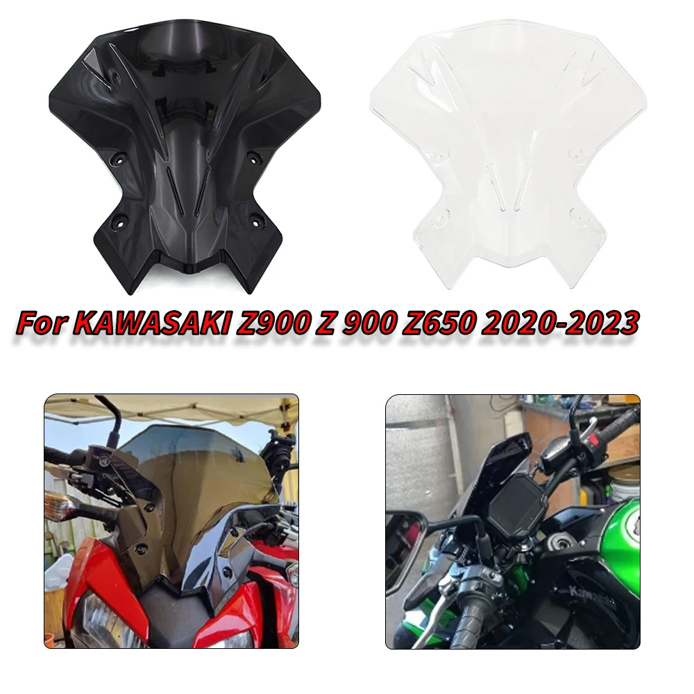 

For Kawasaki Z900 Z650 2020-2023 Z900/Z650 2022 2021 Motorcycle Windshield Windscreen Wind Deflectors