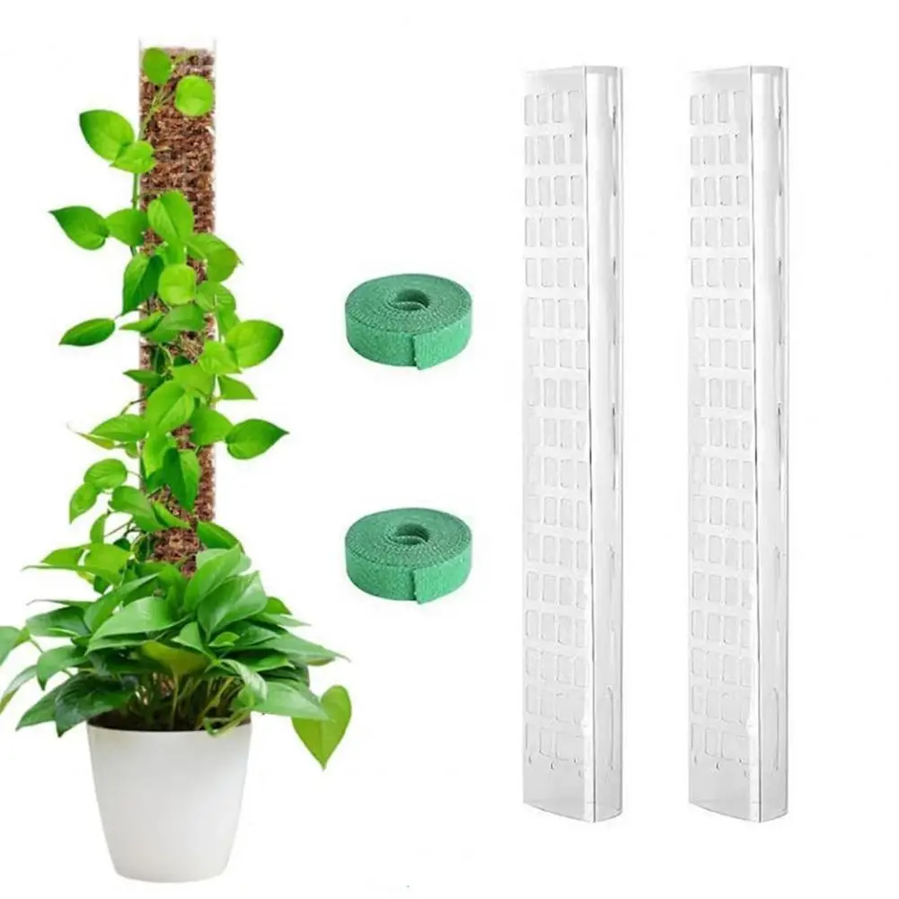 Pólo de musgo para plantas, 2 peças, fácil montagem, plantas de escalada, suporte para plantas com musgo esfagnum, retenção de umidade, estaca de suporte para plantas