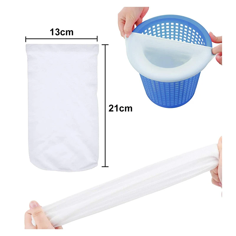 10Pcs Pool Skimmer Socks Skimmer Basket Filter Pool Filter Saver Socks, Swimming Pool Skimmer Socks for Filtering Leaves