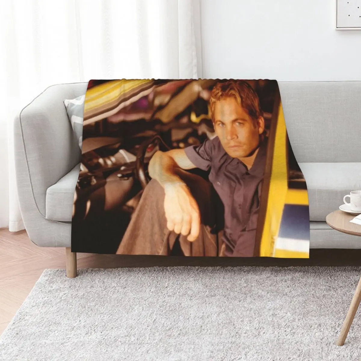 

Paul Walker Throw Blanket heavy to sleep Thins Hair Travel Blankets