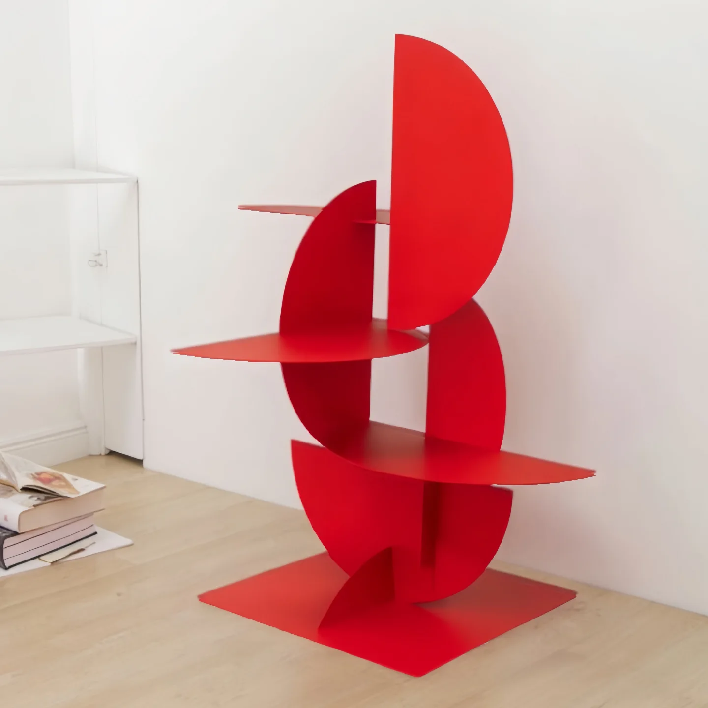 Nordic paint bookshelf, creative master bookcase, special-shaped storage decorative shelf, book and newspaper shelf