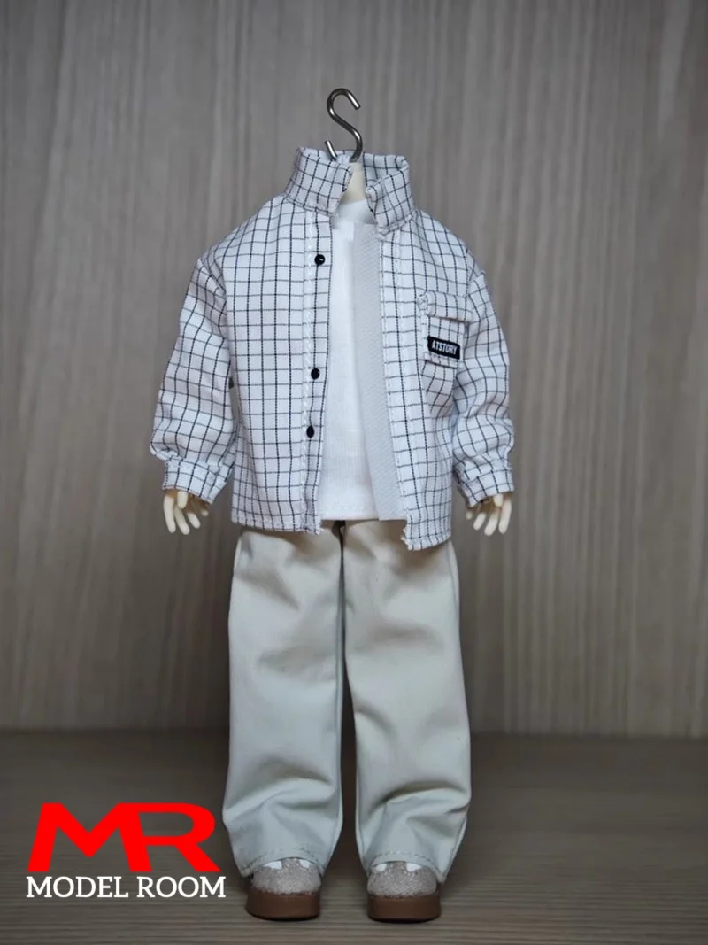 ATStory 1/12スケールBJDチェック柄シャツトップ服モデルフィット6インチノータマン・アシNWTOYS VTOYS男性兵士アクションフィギュアボディドール