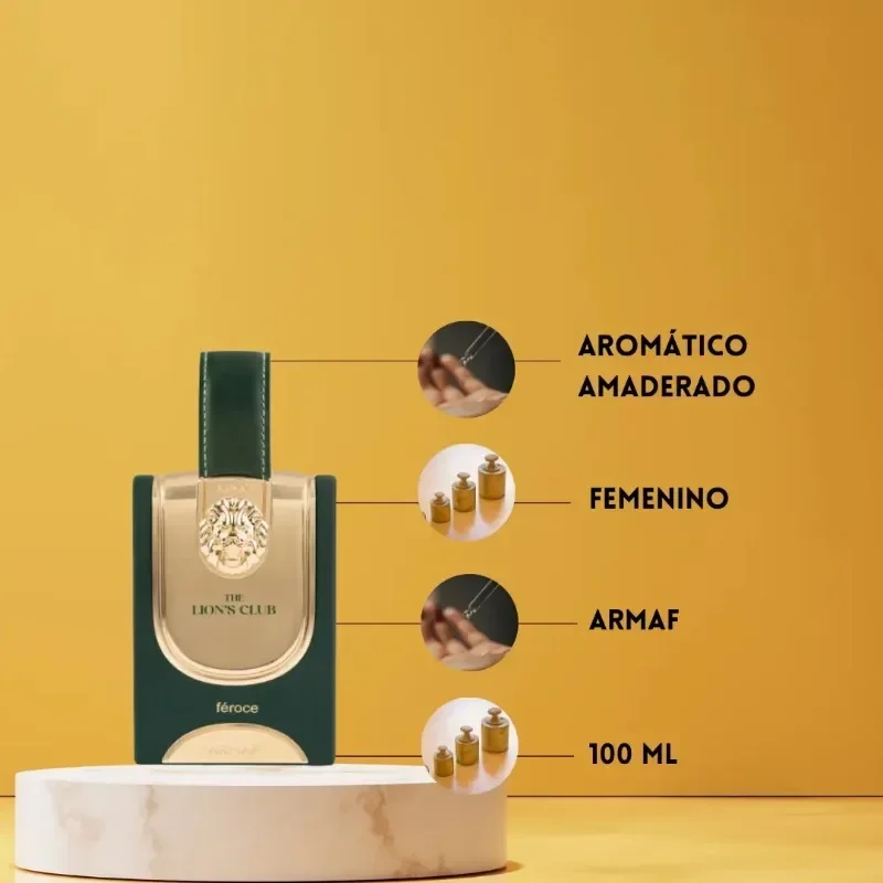 Profumo arabo di lusso-Armaf The Lion's Club, profumo piccante legnoso ricco di cedro e legno di sandalo, fragranza forte e di lunga durata per uomo