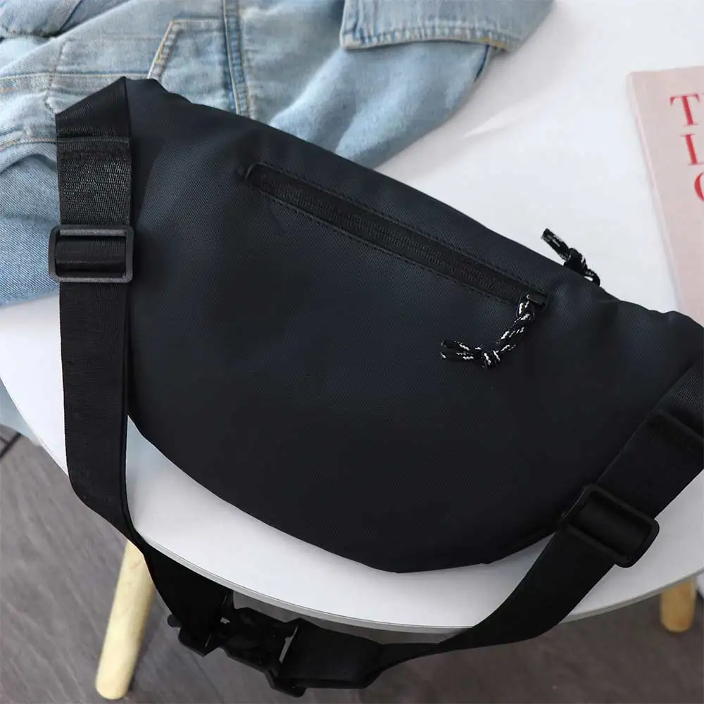 Versatile Multifunctional Cycling Crossbody Bag Water Resistant Letter Men's Chest Bag Oxford Cloth Streetwear Fanny Pack Unisex