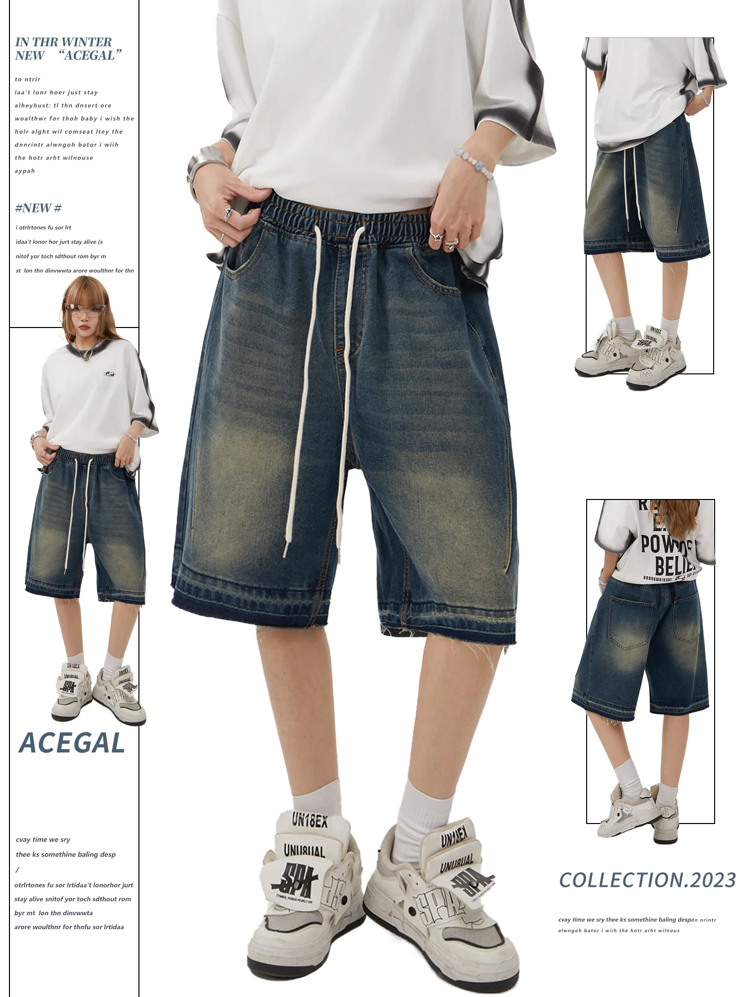 

Американские винтажные джинсовые брюки прямого кроя для женщин, летние, новые, свободные, широкие, утягивающие, длиной до колена