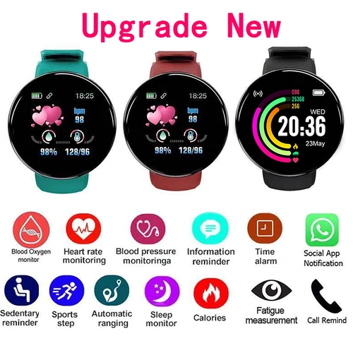 Imagen 2 del producto D18 2023 nuevo reloj inteligente para hombres rastreador de actividad en tiempo Real Monitor de ritmo cardíaco deportes mujeres reloj inteligente hombres reloj para Android IOS