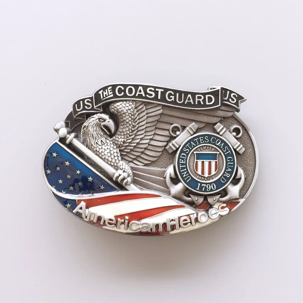 New Vintage Style American Hero Coast Guard Belt Buckle also Stock in the US BUCKLE-3D038 Free Shipping