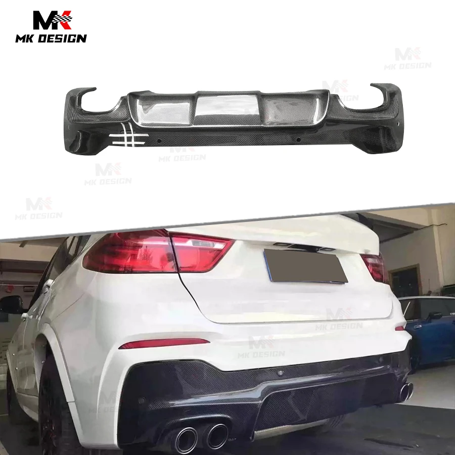 

Carbon Fiber Rear Bumper Lip Diffuser Splitters For BMW X4 F26 2014-2018 Rear Diffuser Bumper Lip Trim Car Accessories