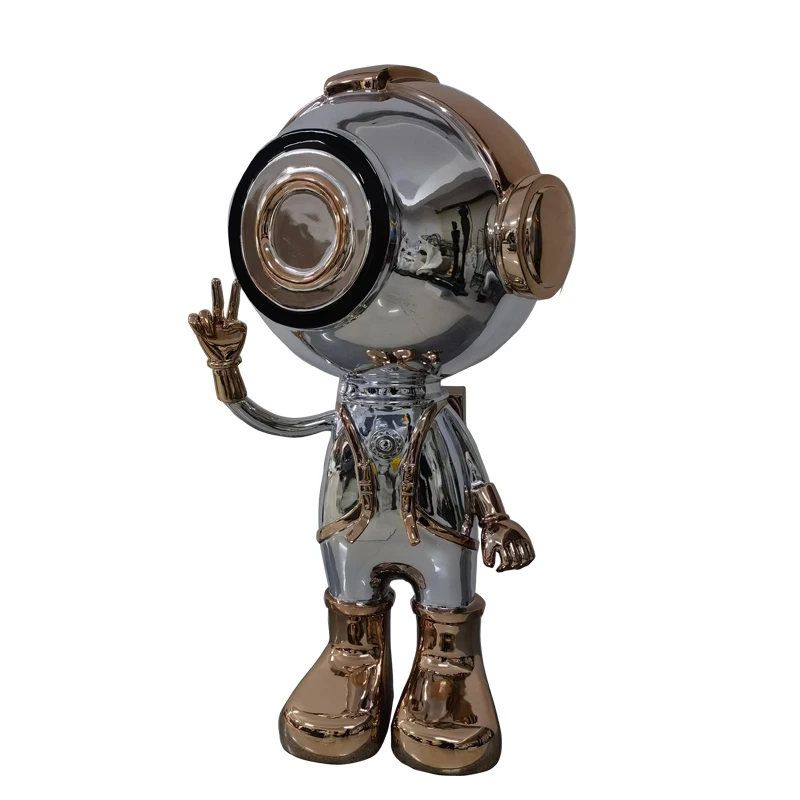 

Уникальная Лидер продаж из стекловолокна, мультяшное животное, гальваника, скульптура из смолы, домашний интерьер, статуя из смолы для продажи