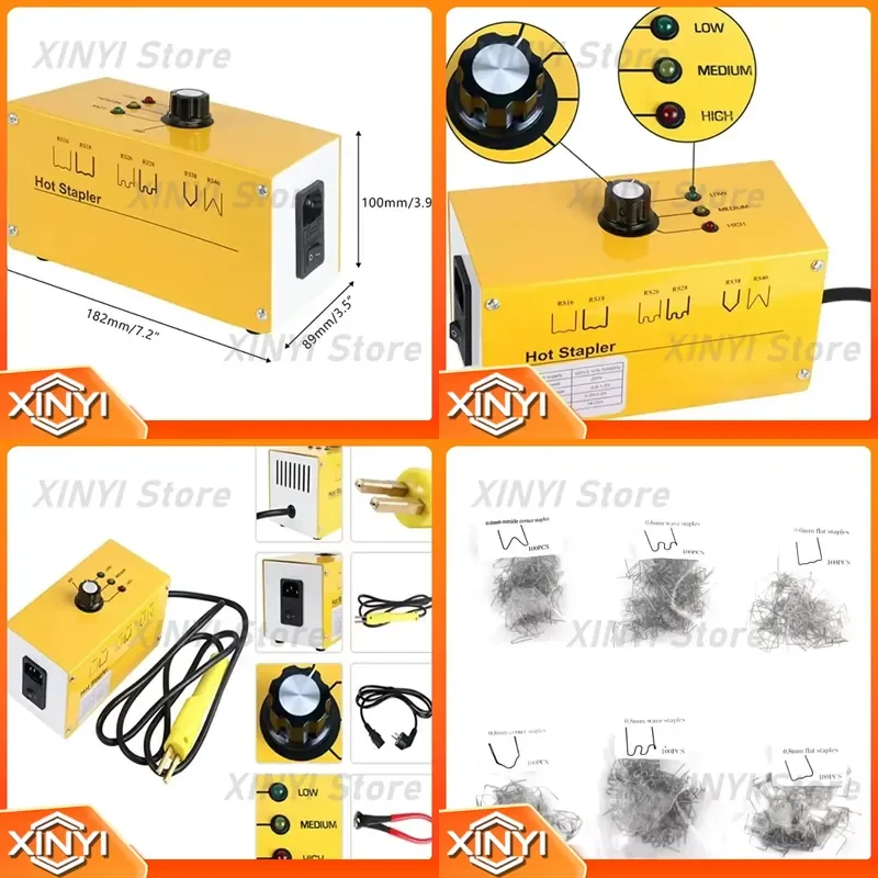 for Car Bumper Repair Plastic Welder Kit 110V Hot Stapler Plastic Welding Hot Staple Gun with 600PCS Staples